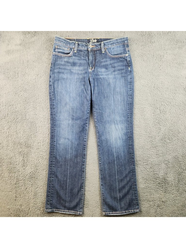 Lucky Brand Jeans Womens 14 Mid Rise Bootcut Relaxed Fit Whiskered Stretch